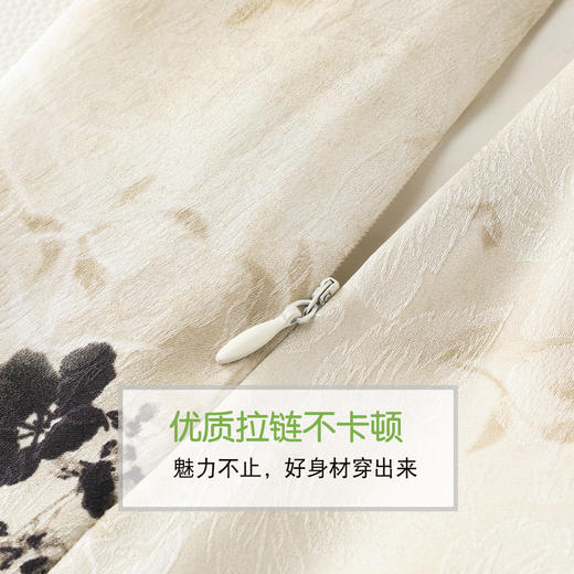 丁摩 国风水墨画醋酸半身裙女春夏季新款垂坠感气质长裙高腰A字型裙5ZF-32593 商品图3