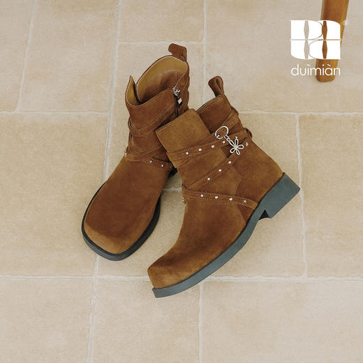 对面duimian-复古马丁靴秋冬款游星短靴 商品图2