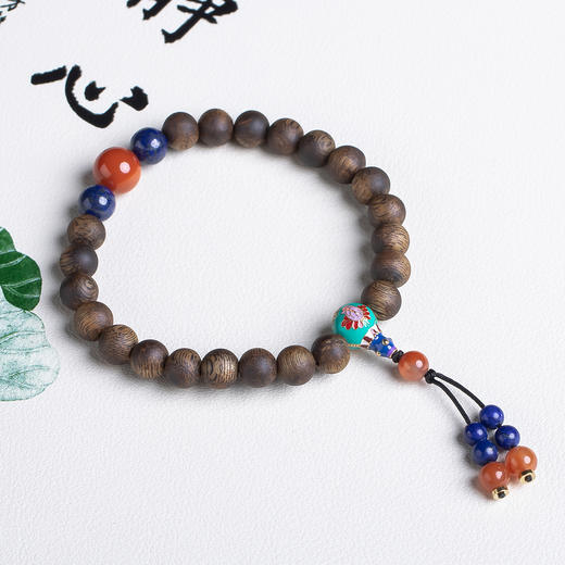 xy0567沉香+南红青金石手持手串 商品图1