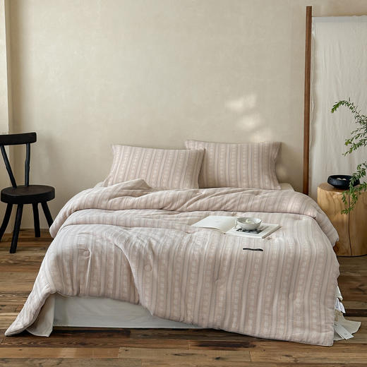 自然醒色织提花棉柔被TD 商品图3