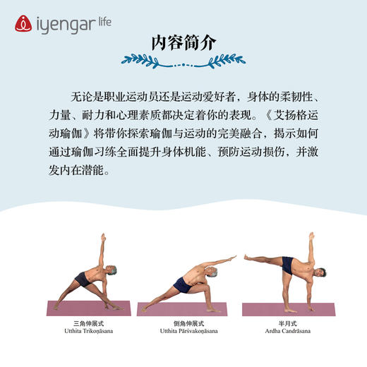艾扬格 life 运动瑜伽书籍 B.K.S.艾扬格大师亲笔撰写，专为运动员、运动爱好者打造的瑜伽圣典! 商品图7