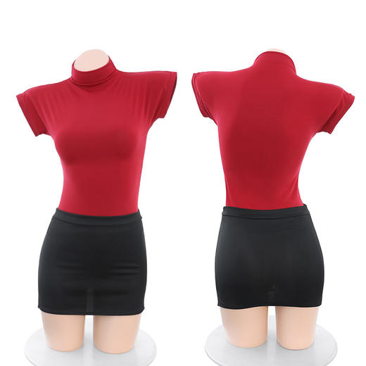 霏慕 秘书诱惑可剪露胸两穿趣味装6307 套装情趣内衣纯欲性感制服角色扮演 商品图10