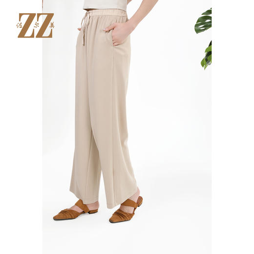 佐尔美秋季上新 时尚简约气质抽绳长裤女M51KC09 商品图3