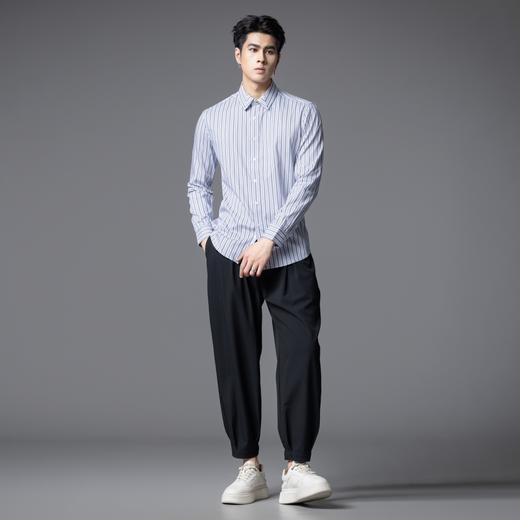 PINLI品立2025秋季新款男士尖领条纹长袖衬衫商务休闲打底衬衣潮GD253113049 商品图1