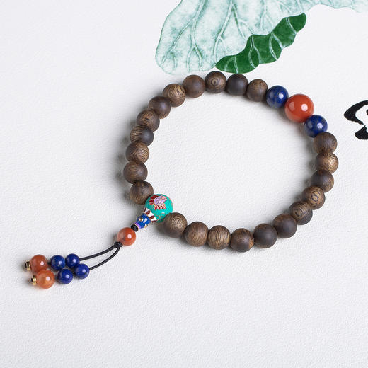 xy0567沉香+南红青金石手持手串 商品图2