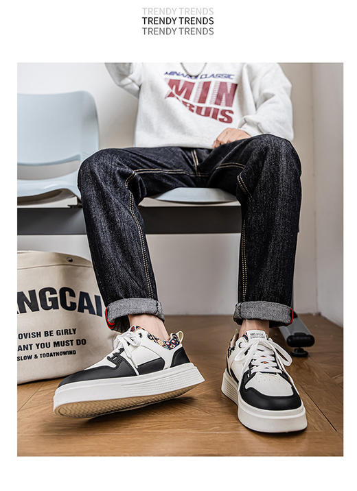 【YW】无忧购韩版学院风百搭休闲运动板鞋H1700(截单后3-5天发货) 商品图1