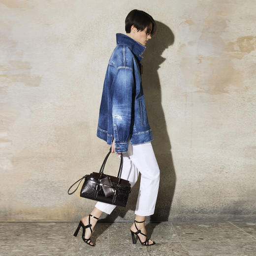 DSQUARED2 女士修身棉质休闲裤 白色 S75KB0505 S41794 100 商品图2