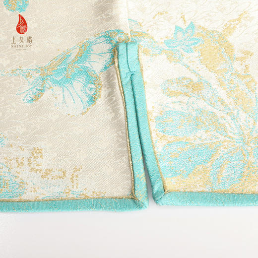 上久楷新中式单面宋锦马甲新款中国风无袖耋算京垓册CY1045203011 商品图4