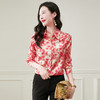 丁摩 19姆米重磅真丝衬衫女长袖印花气质高端桑蚕丝上衣3618 商品缩略图1