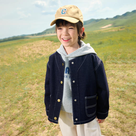 棉花堂防褪色V领软牛仔童装外套——FA52034 商品图7