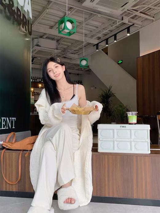 【孤品捡漏】微脏等 G10白色中长针织开衫-喜出 商品图3