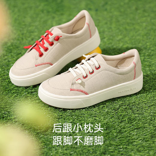 Pansy盼喜日本女鞋撞色休闲一脚蹬加宽板鞋轻便舒适厚底HD4199 商品图4