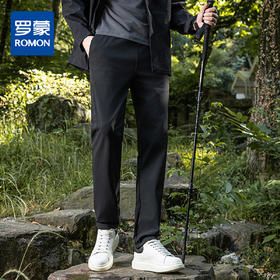罗蒙春秋男士休闲裤户外直筒松紧腰弹力舒适不紧绷休闲男长裤子