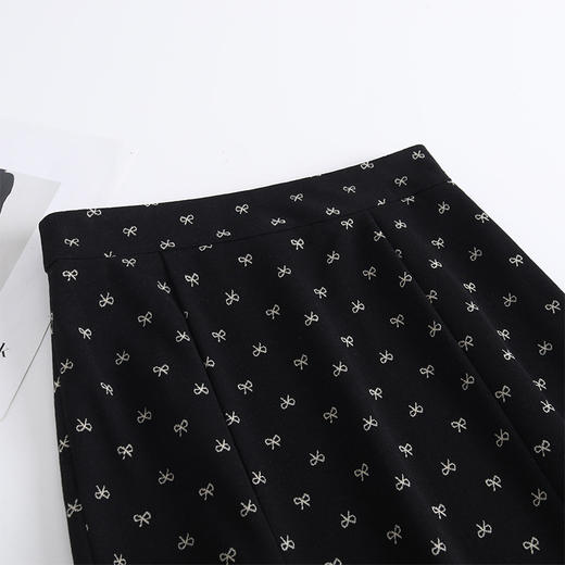 QYM 6323-Y印花长款鱼尾裙高腰包臀裙 商品图3