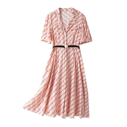 丁摩 重磅真丝连衣裙女中长款新款高档时尚桑蚕丝5ZF-23002 商品图4