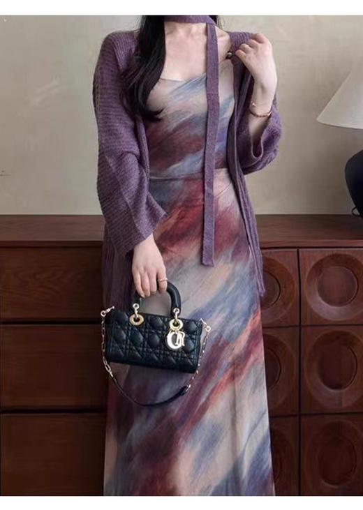 【门店同款】ENJOY秋季“光阴序语”东方紫霞晕染长裙 164747784 商品图1