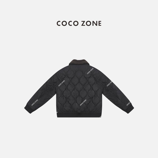 COCO ZONE 刘一一 秋冬美式复古拼接翻领单排扣棉服CC2D2777 商品图1