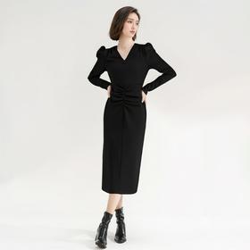 QG2691#抽褶连衣裙