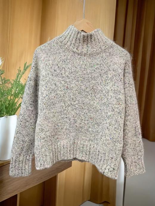 【孤品捡漏】G36彩纱厚款亮片灰白针织衫-喜出 商品图0