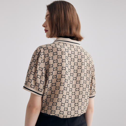 【帕罗】B3F | 100%桑蚕丝立领螺纹口短袖衬衫 商品图2