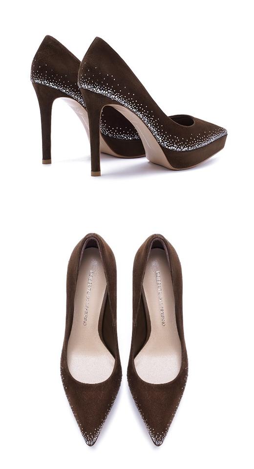 诺贝达轻奢水钻高跟鞋晚宴婚礼优雅婚鞋尖头细跟浅口单鞋 商品图6