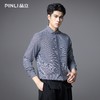 PINLI品立2025秋季新款千鸟格修身长袖衬衫男士商务休闲百搭衬衣GD253113051 商品缩略图0