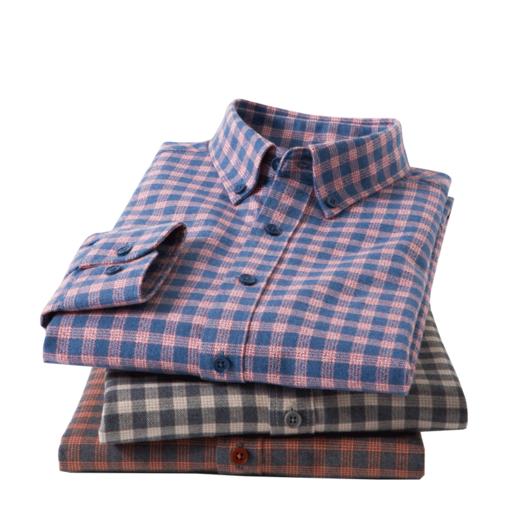 【全棉】罗蒙秋冬长袖格子衬衫厚款保暖时尚日常百搭休闲男士长袖衬衣 商品图10