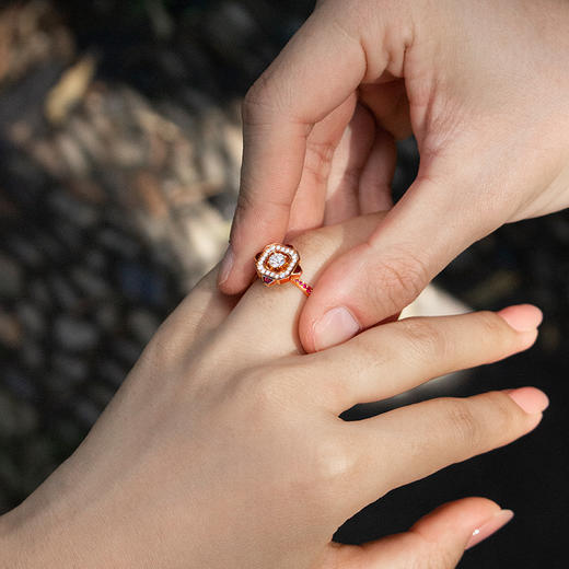 ［东方爱意系列］18K金钻石红宝石戒指#守 商品图7