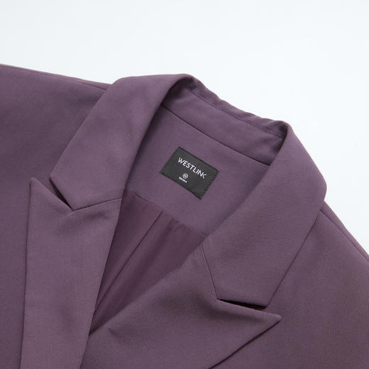 西遇气质高级感紫色正肩通勤西装外套女秋季廓形百搭休闲西服V2951190 商品图5