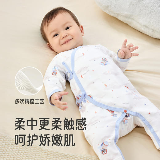 英氏【舒绒棉】新生婴儿儿衣服春秋保暖舒绒棉秋冬连体衣小月龄宝宝秋季爬服 商品图2