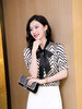 丁摩系带蝴蝶结真丝短袖气质条纹女士衬衫简约优雅上衣AL3572 商品缩略图6