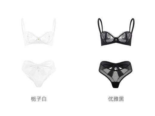 情趣内衣上新「心动讯号」💓情趣后开裆 黑白两色可选  爱心标记红晕 硬钢圈承托 鱼骨聚拢（官方上新） 商品图1