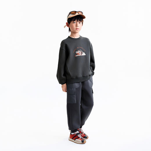 【实体店同款】男童圆领长袖卫衣秋季新款安奈儿童装AB531150 商品图3