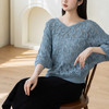 苏苏姐家雀羽罩衫手工diy棒针蕾丝亚麻半袖毛线团材料包 商品缩略图1