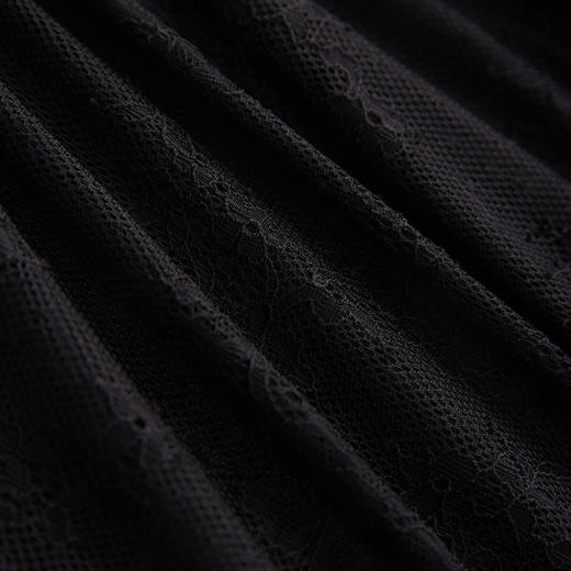 极简修身知性通勤，拼蕾丝松紧腰开衩半身裙WLZD-2511201 商品图3