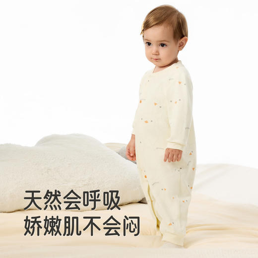 英氏【舒绒棉】新生婴儿儿衣服春秋保暖舒绒棉秋冬连体衣小月龄宝宝秋季爬服 商品图3