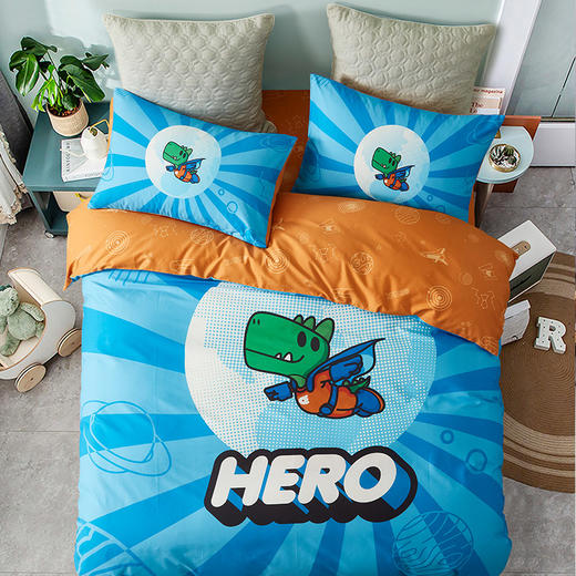 恐龙 美好一天 全棉三件套 蓝色 商品图4