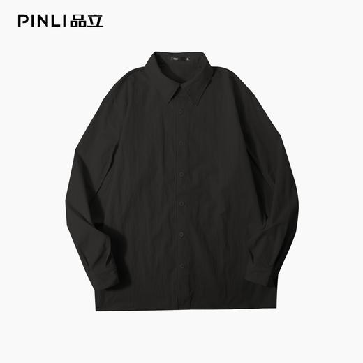 PINLI品立2025秋季新款潮牌宽松长袖衬衫男百搭休闲衬衣防晒外套GD253113067 商品图3
