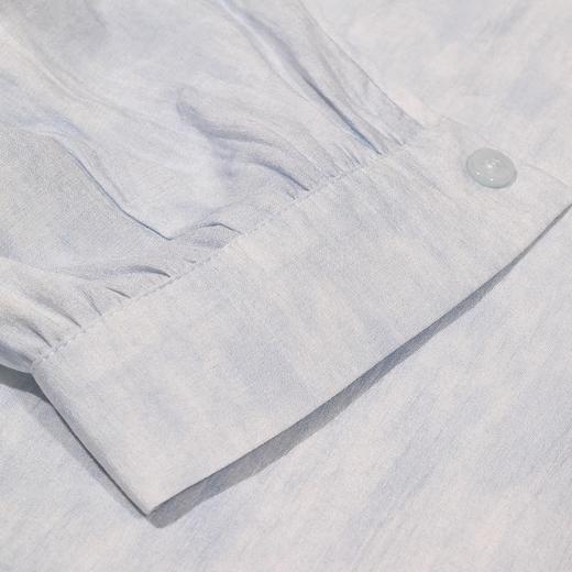 半身缘女装 秋季翻领门襟褶皱下摆抽绳衬衫253113U01040031 商品图4