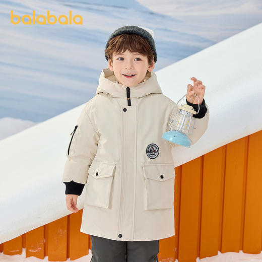 巴拉巴拉童装儿童羽绒服男童冬装连帽外套加厚保暖上衣流行舒适潮 商品图2