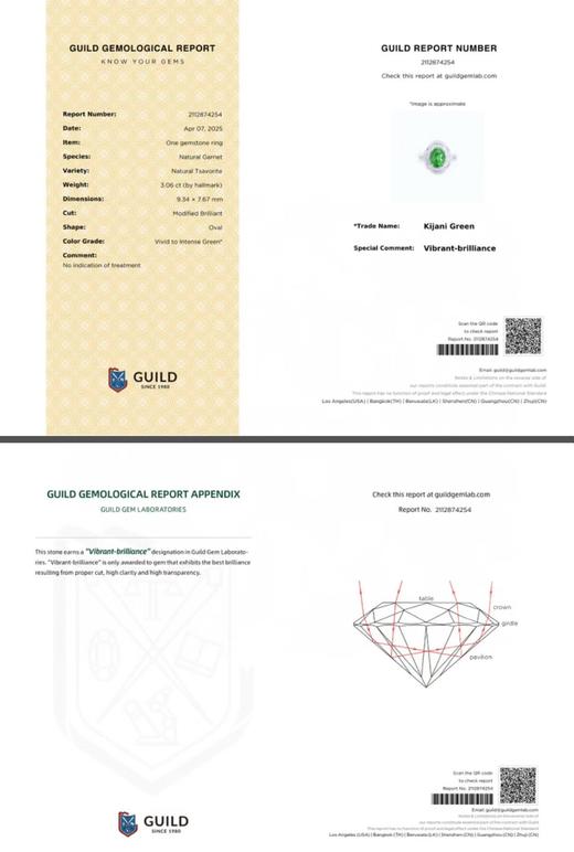 3.06ct刻面沙弗莱戒指 商品图2