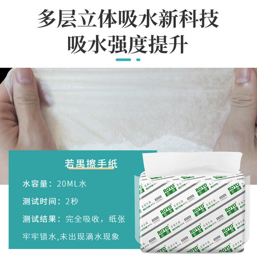 若禺擦手纸经济型加量装200抽/包大纸张独立包装原生竹浆抽取式纸1件20包RC002 商品图5