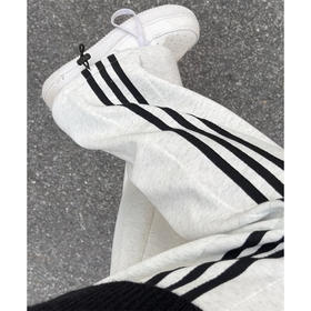 窄版阔腿裤女春秋新款高腰垂感休闲裤条纹束脚两穿加绒运动裤