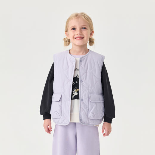 马克珍妮男女童双面穿舒棉绒马甲2025年秋冬新款551781 商品图1