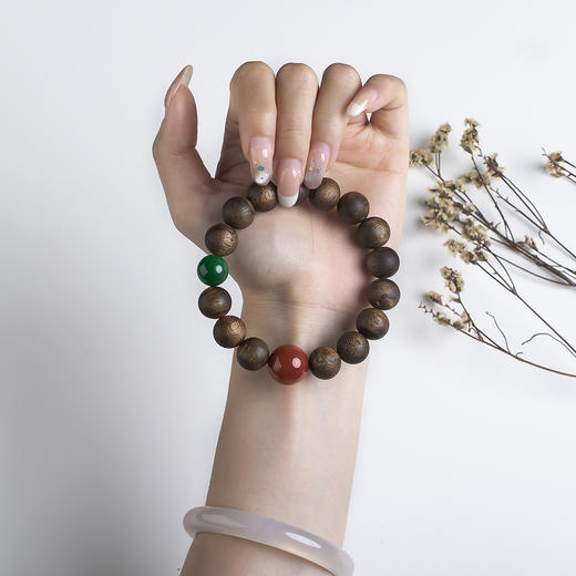 xy0566沉香+南红碧玉大手串 商品图7