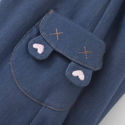 巴拉巴拉宝宝长裤女童冬装裤子休闲裤牛仔裤小熊头口爱可爱萌趣潮 商品图3