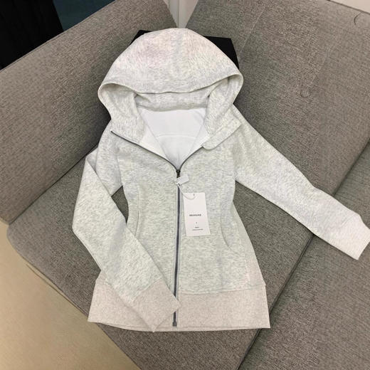 FZ-23-282修身卫衣女休闲春秋慵懒连帽瑜伽外套春季加绒户外保暖上衣 商品图2