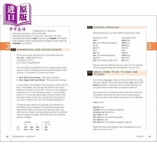 预售 【中商原版】三个月掌握德语 附音频 German in 3 Months with Free Audio App 德文语言学习工具书 英文原版进口图书 商品图4
