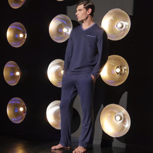 【莫代尔真丝羊绒混纺秋初冬】SCHIESSER高端铂雅套装莫代尔真丝羊绒混纺罗马布家居套装230克99/26144U 99/26145P 商品图0