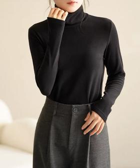 【孤品捡漏】G34双面徳绒黑色打底衫-喜出